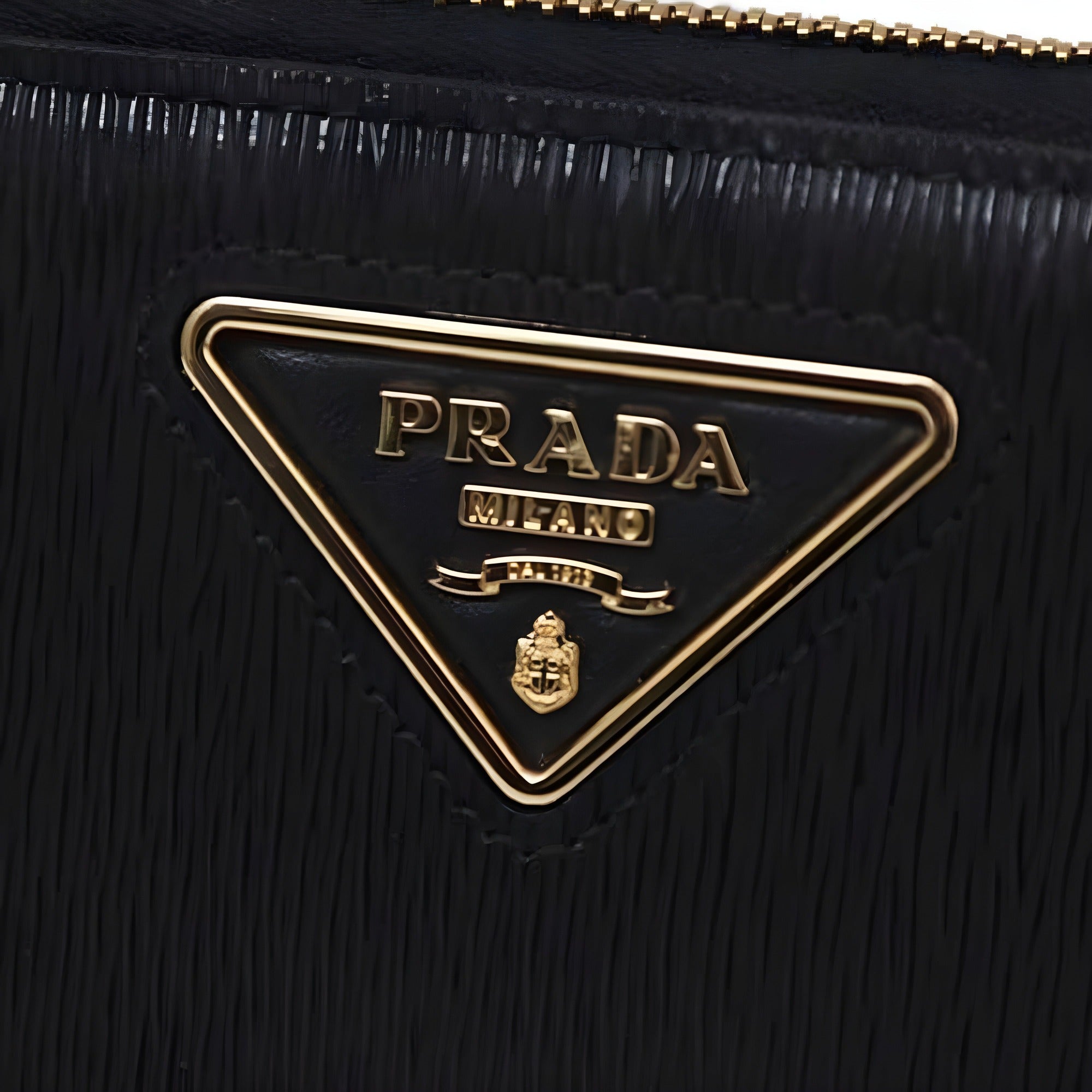 Portefeuille Prada en cuir de veau noir