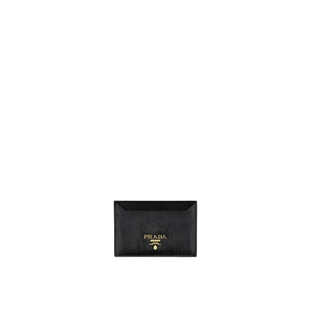 Portefeuille Prada en cuir de veau noir