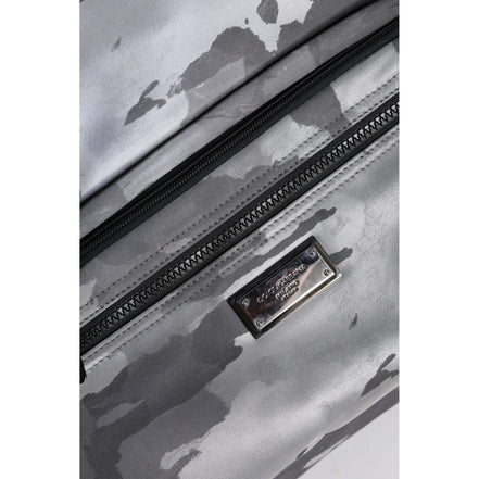 Dolce & Gabbana Black Camouflage Logo Shoulder Bag