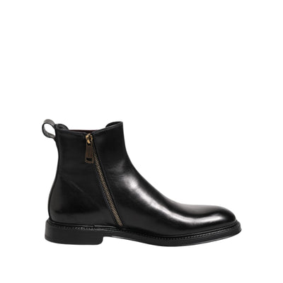 Bottes mi-mollet Chelsea Dolce & Gabbana en cuir noir