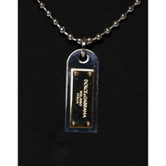 Dolce & Gabbana Black Cotton Necklace Embellished T-shirt