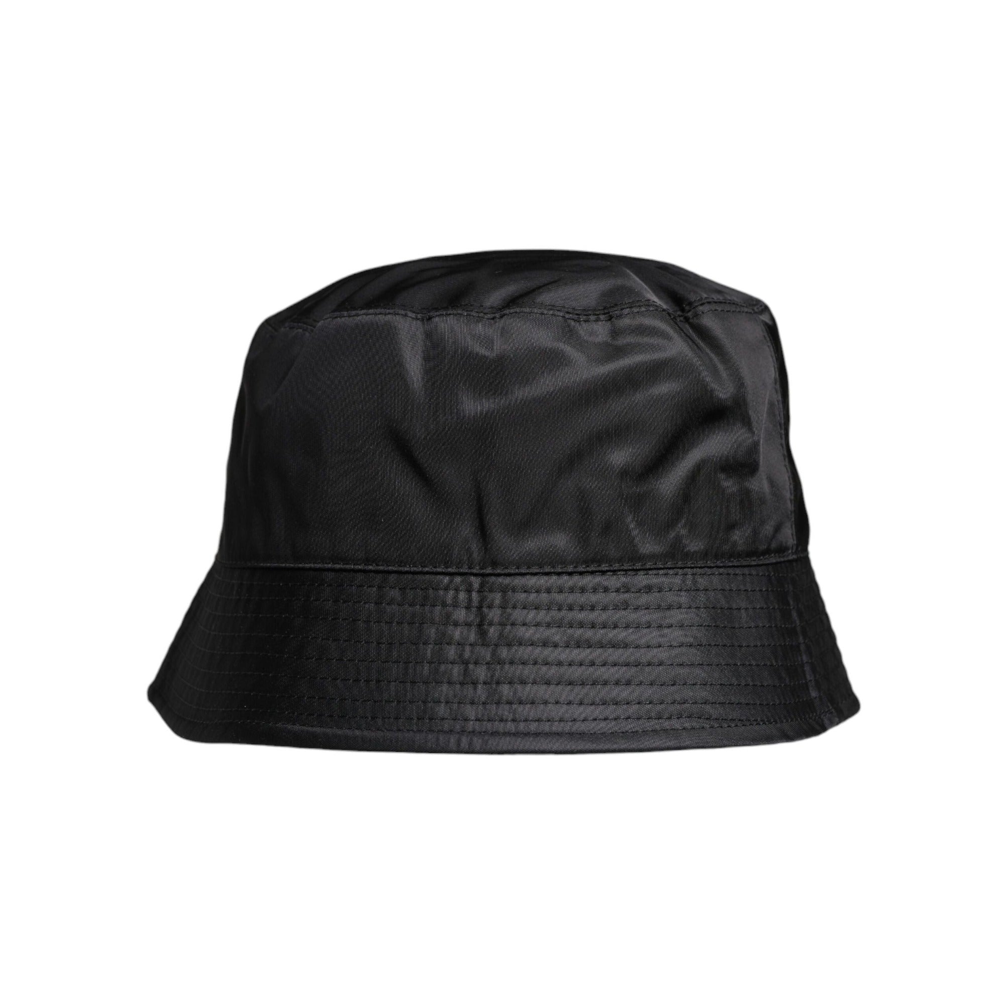 Dolce & Gabbana Black Cotton Wide Brim Bucket Hat