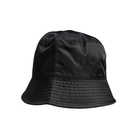 Dolce & Gabbana Black Cotton Wide Brim Bucket Hat