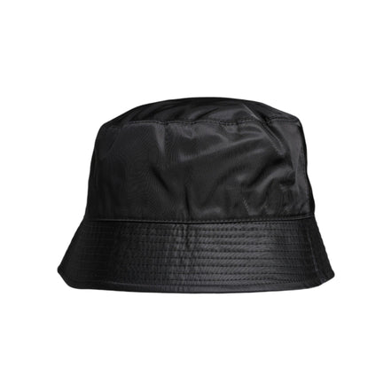 Dolce & Gabbana Black Cotton Wide Brim Bucket Hat