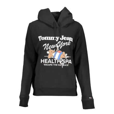 Sweat à capuche en coton noir Tommy Hilfiger pour femme