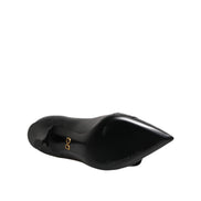 Escarpins en cuir noirs Dolce & Gabbana Devotion