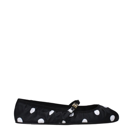Ballerines en tissu noir Dolce & Gabbana