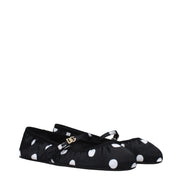 Ballerines en tissu noir Dolce & Gabbana