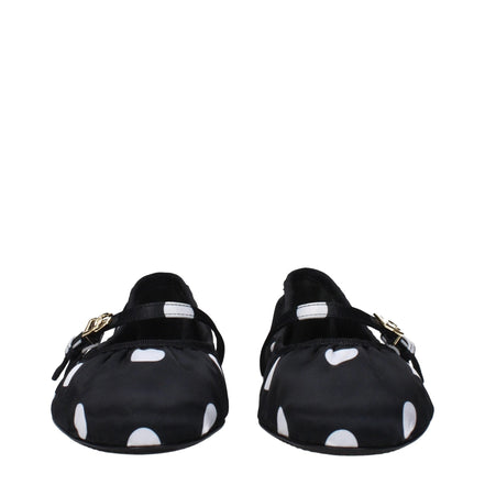 Ballerines en tissu noir Dolce & Gabbana