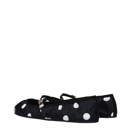 Ballerines en tissu noir Dolce & Gabbana