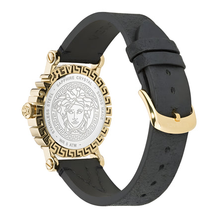 Montre habillée en fourrure noire Versace