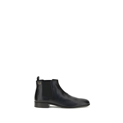 Bottines Prada en chevreau noir