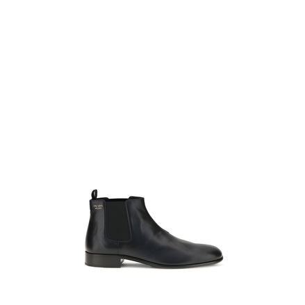Bottines Prada en chevreau noir