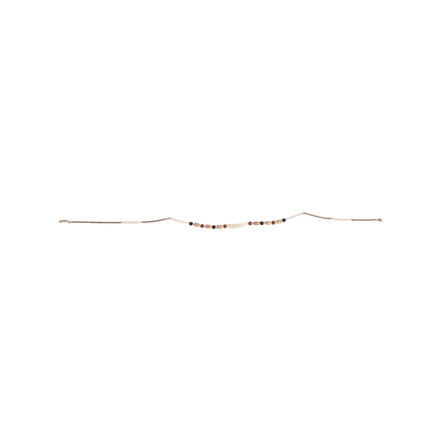 Collier pendentif Dolce & Gabbana perles de bois noires et dorées avec logo