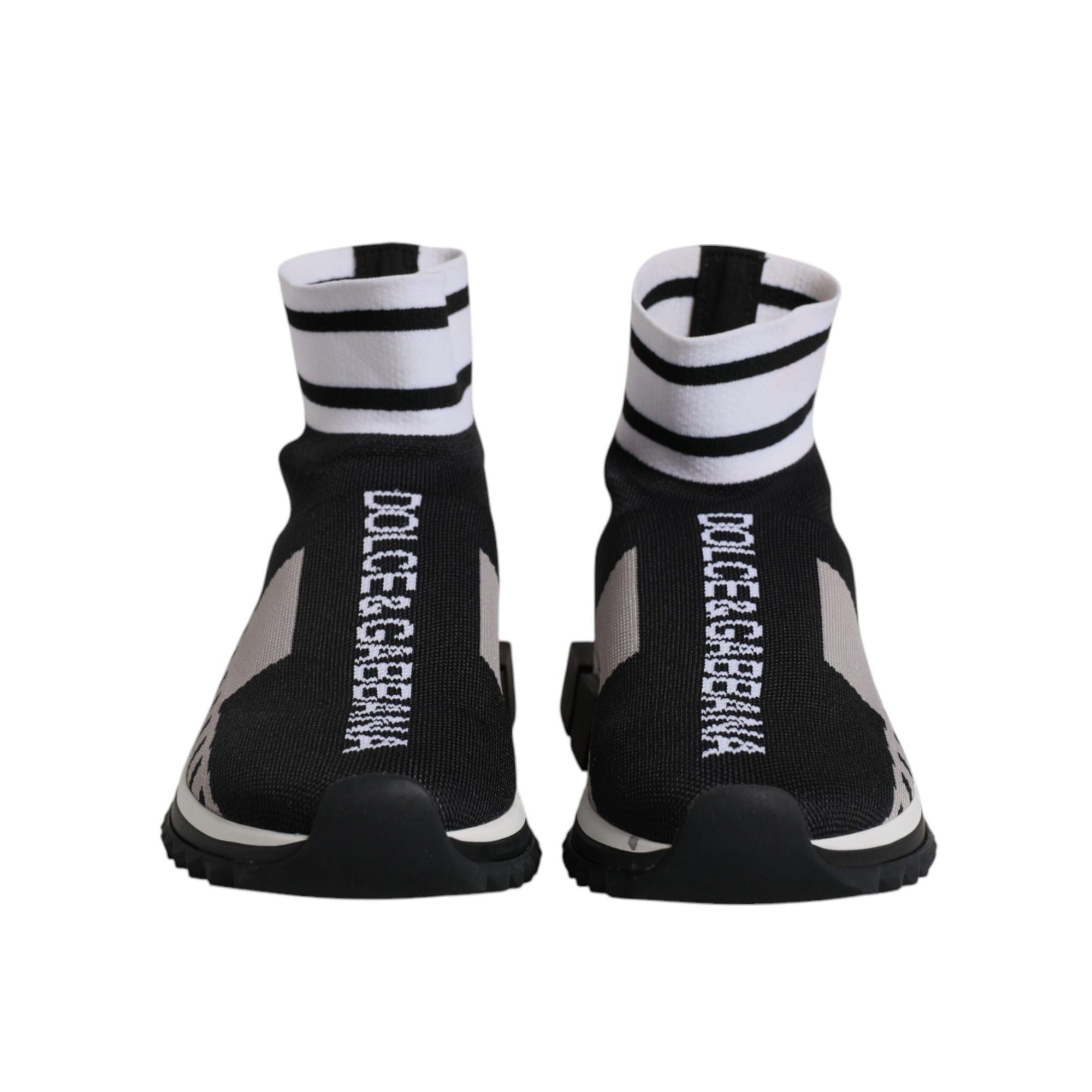 Dolce & Gabbana Black Gray Sorrento Socks Sneakers