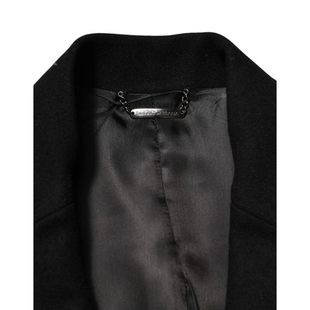 Veste blazer Dolce & Gabbana noire à un bouton avec écusson héraldique