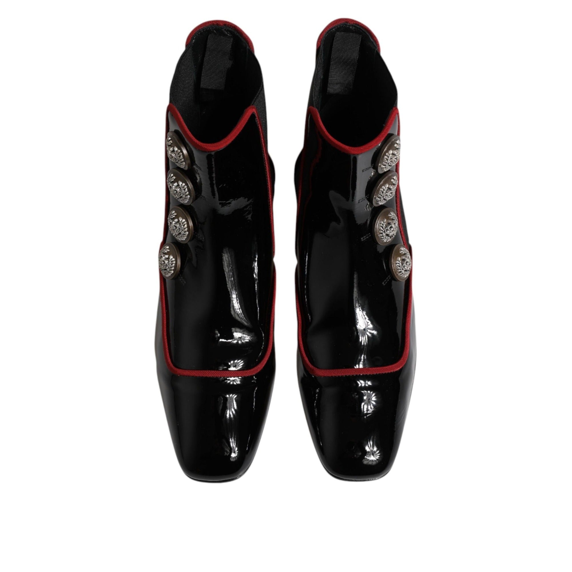 Bottes Chelsea Boutonnées Noires Jackie Dolce & Gabbana