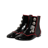 Bottes Chelsea Boutonnées Noires Jackie Dolce & Gabbana