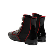 Bottes Chelsea Boutonnées Noires Jackie Dolce & Gabbana