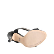Dolce & Gabbana Black Keira Crystal Heel Sandals