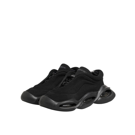 Dolce & Gabbana Black Lace Up Wave Low Top Sneakers