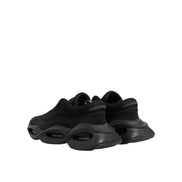 Dolce & Gabbana Black Lace Up Wave Low Top Sneakers
