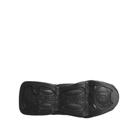 Dolce & Gabbana Black Lace Up Wave Low Top Sneakers