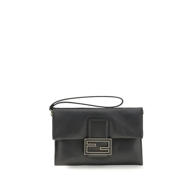 Fendi Black Leather Clutch Bag