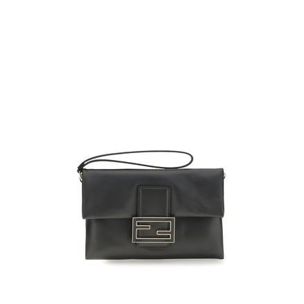 Fendi Black Leather Clutch Bag