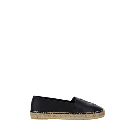 Saint Laurent Black Leather Espadrilles
