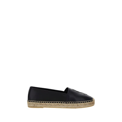 Saint Laurent Black Leather Espadrilles