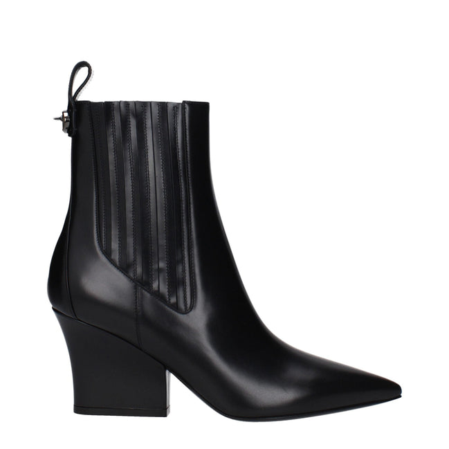 Bottines Valentino Garavani en cuir noir