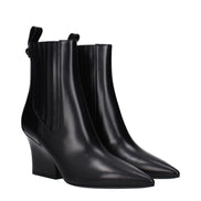 Bottines Valentino Garavani en cuir noir