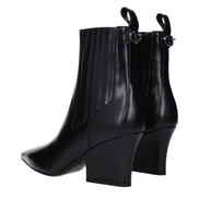 Bottines Valentino Garavani en cuir noir