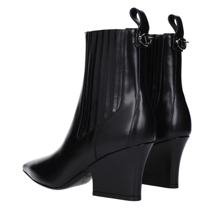 Bottines Valentino Garavani en cuir noir