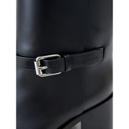Bottines Burberry en cuir noir
