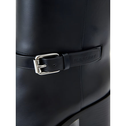 Bottines Burberry en cuir noir
