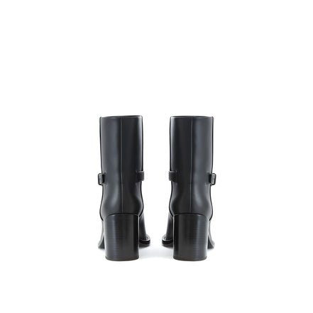 Bottines Burberry en cuir noir