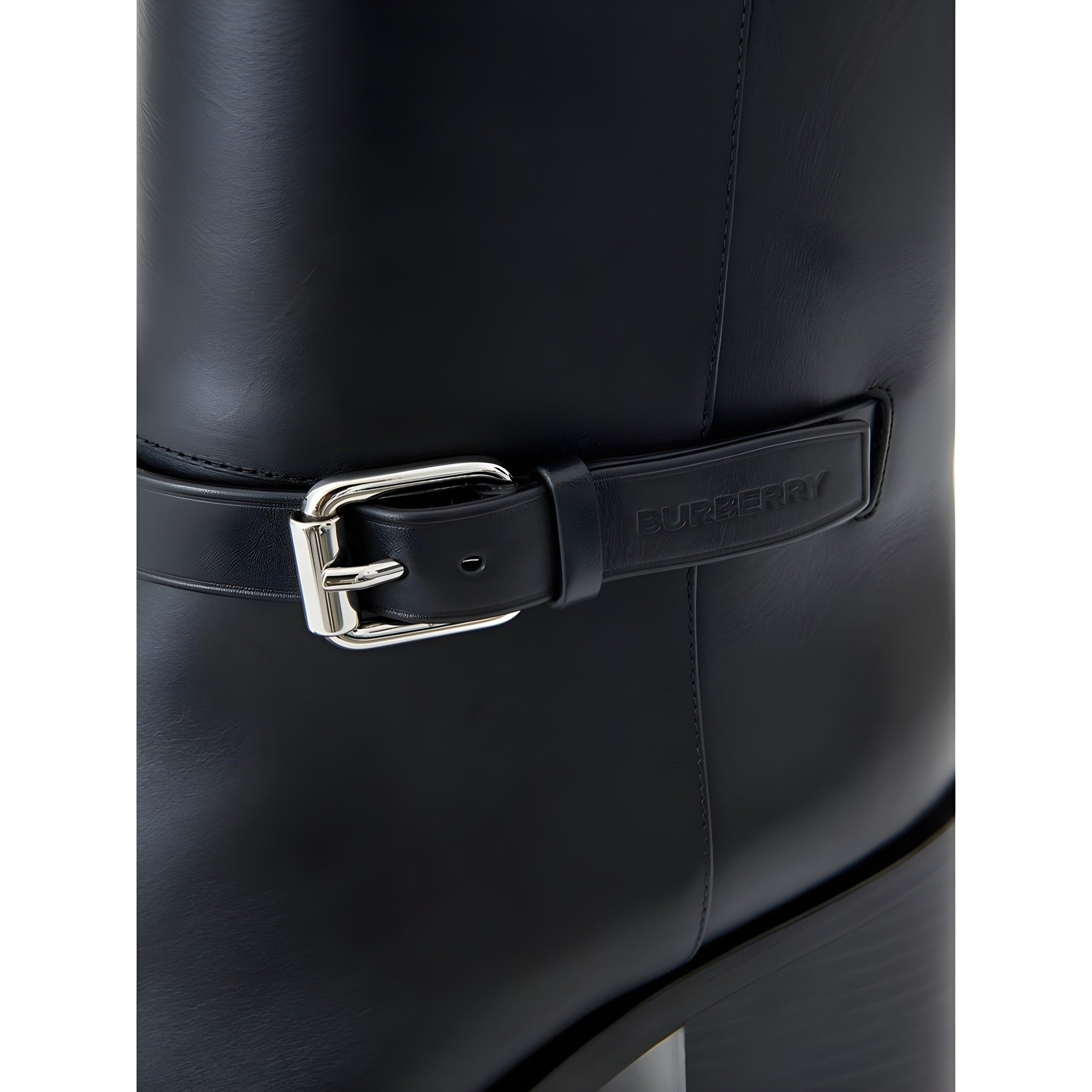 Burberry Black Leather Ankle Boots