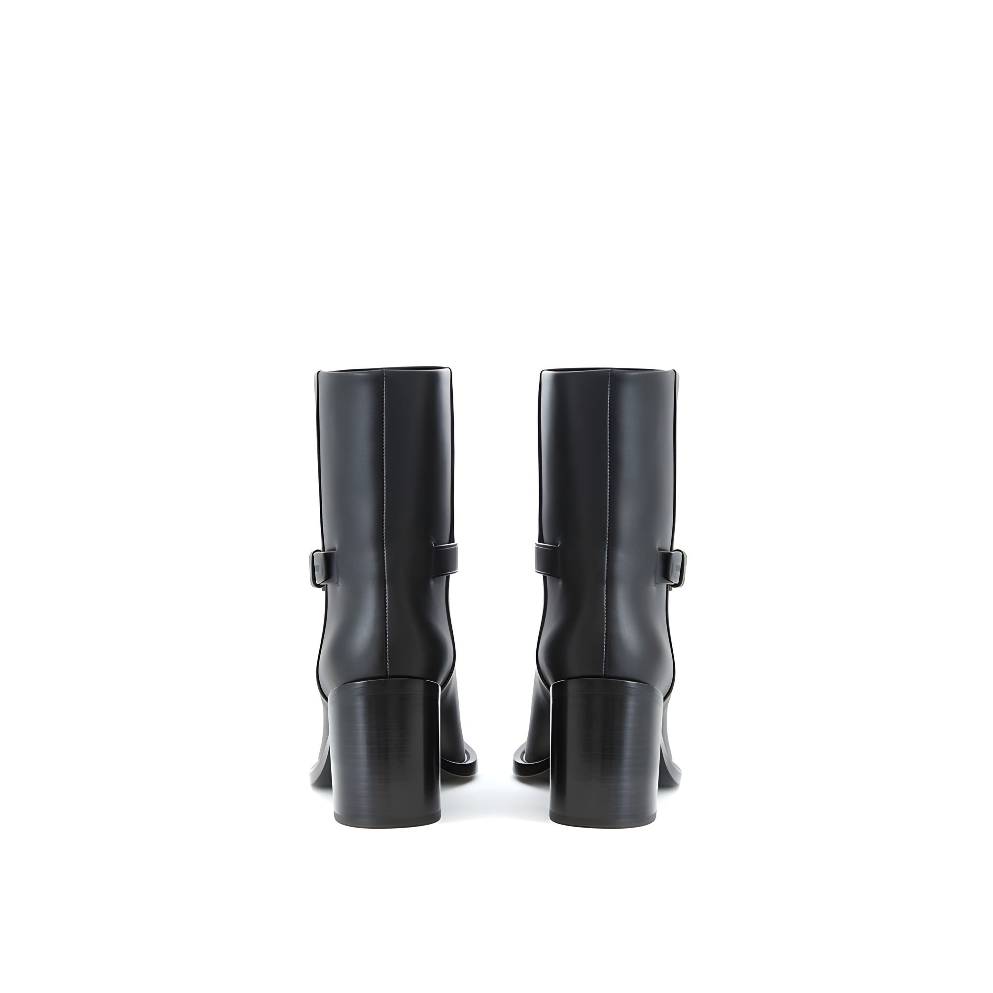 Burberry Black Leather Ankle Boots