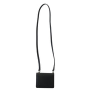 Portefeuille à bandoulière Dolce & Gabbana en cuir noir pour femme