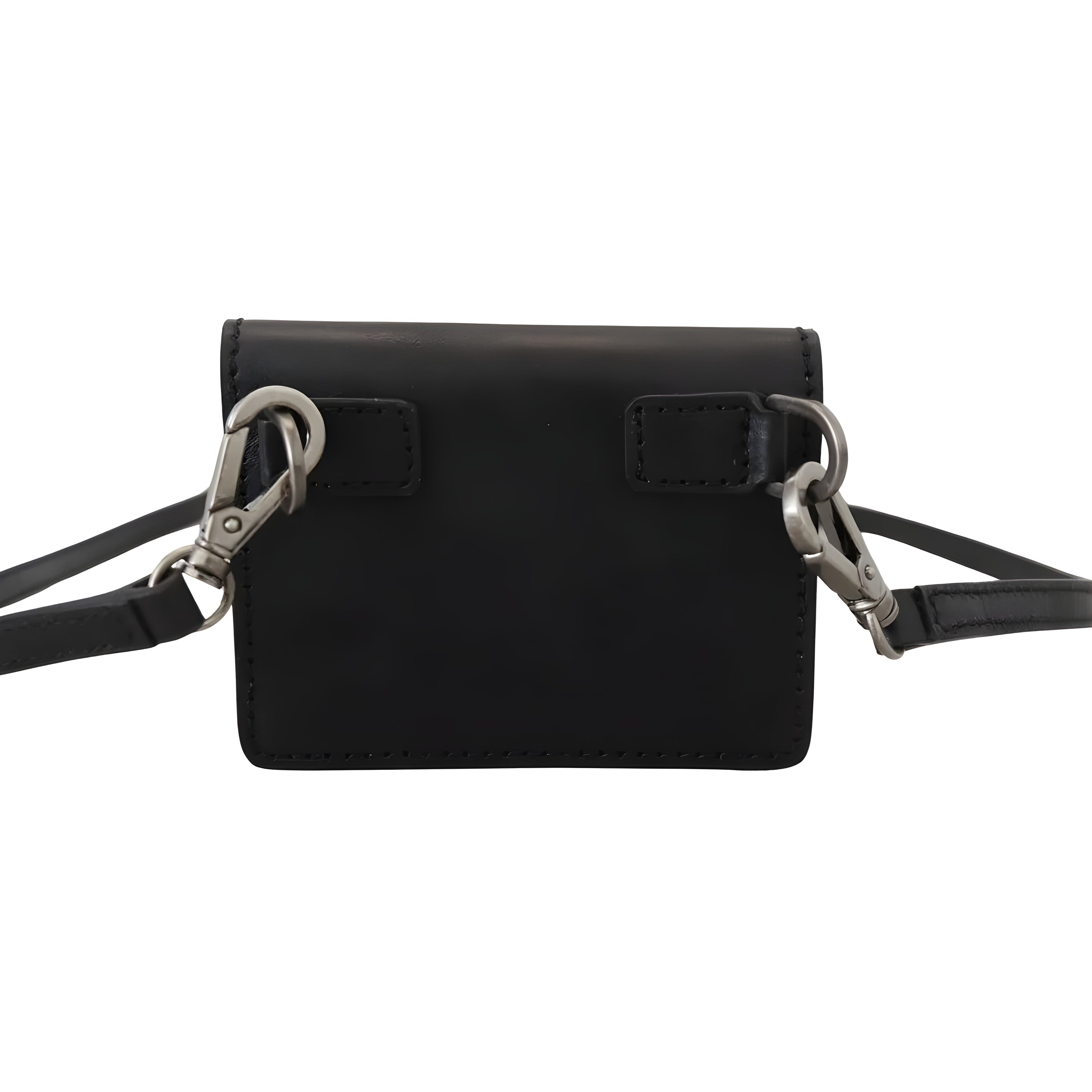 Portefeuille à bandoulière Dolce & Gabbana en cuir noir pour femme