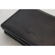 Dolce & Gabbana Black Leather Bifold Shoulder Sling Wallet