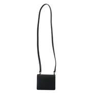 Dolce & Gabbana Black Leather Bifold Shoulder Sling Wallet