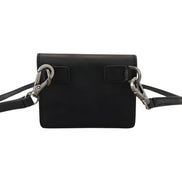 Dolce & Gabbana Black Leather Bifold Shoulder Sling Wallet