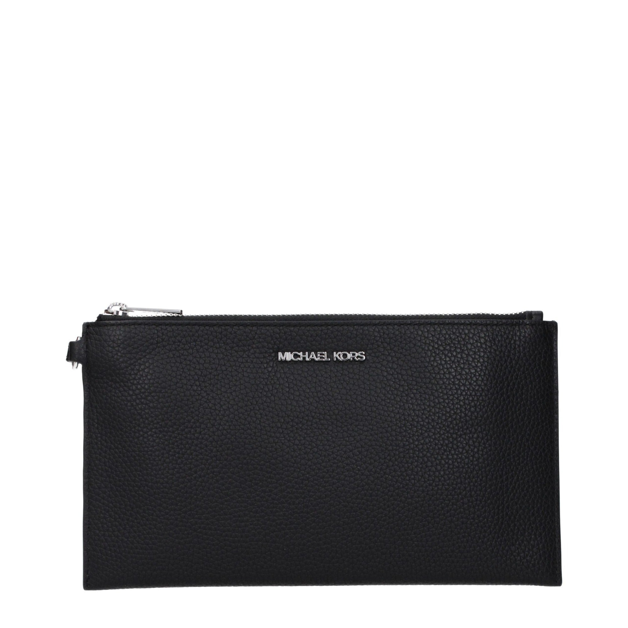 Pochette en cuir noir Michael Kors