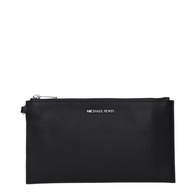 Pochette en cuir noir Michael Kors
