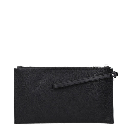 Pochette en cuir noir Michael Kors