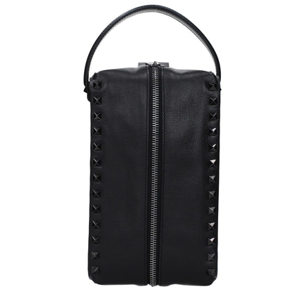 Pochette en cuir noir Valentino Garavani