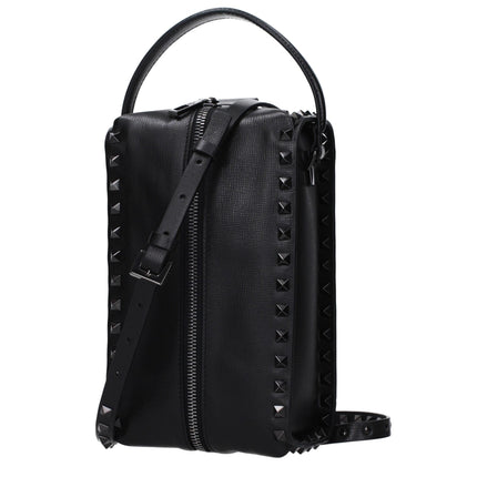 Pochette en cuir noir Valentino Garavani